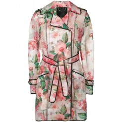 Philipp Plein Floral Trench Coat Women 03 Rose Pink Clothing & Raincoats Save Off
