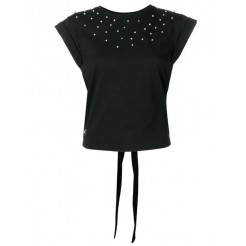 Philipp Plein Open Back T-shirt Women 02 Black Clothing T-shirts & Jerseys Enjoy Great Discount