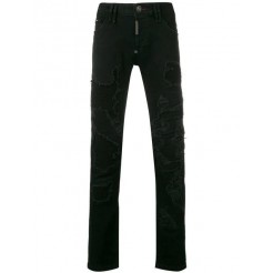 Philipp Plein Distressed Slim-fit Jeans Men 02sk Black Clothing Innovative Design
