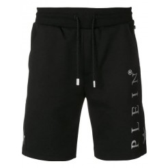 Philipp Plein Contrast Logo Shorts Men 0201 Black / White Clothing Bermuda Complete In Specifications
