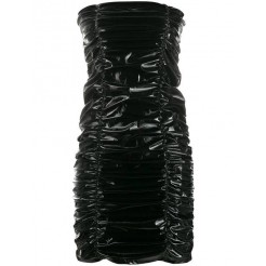 Philipp Plein Ruched Cocktail Dress Women 02 Black Clothing & Party Dresses Fabulous Collection