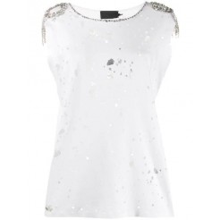 Philipp Plein Ripped Detail T-shirt Women 01 White Clothing T-shirts & Jerseys Beautiful In Colors