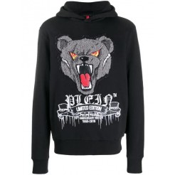 Philipp Plein Teddy Bear Hoodie Men 02 Black Clothing Hoodies Official