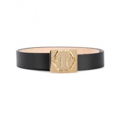 Philipp Plein Statement Belt Women 0293 Black/light Gold Accessories Belts Gorgeous