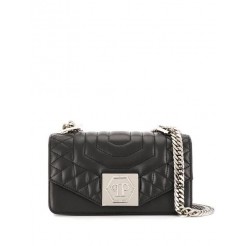 Philipp Plein Small Statement Shoulder Bag Women 0291 Black/nickel Bags Free Shipping