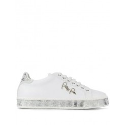 Philipp Plein Lo-top Crystal Sneakers Women 01 White Shoes Trainers Usa Factory Outlet