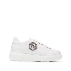 Philipp Plein Crystal Lo-top Sneakers Women 01 White Shoes Trainers Exclusive Deals
