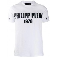 Philipp Plein Logo Embellished T-shirt Men 01 White Clothing T-shirts Hot Sale