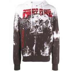 Philipp Plein Skull Print Hoodie Men 01 White Clothing Hoodies Gorgeous