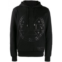 Philipp Plein Logo Hoodie Men 0202 Black / Clothing Hoodies Glamorous