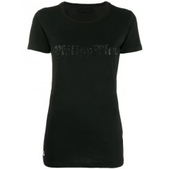 Philipp Plein Logo T-shirt Women 0202 Black Clothing T-shirts & Jerseys Entire Collection