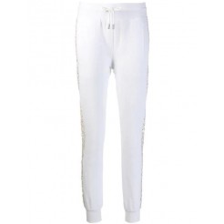 Philipp Plein Crystal Embellished Track Pants Women 01 White Clothing