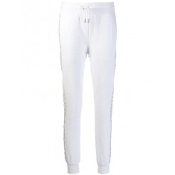 Philipp Plein Crystal Embellished Track Pants Women 01 White Clothing