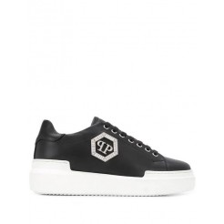 Philipp Plein Lo-top Crystal Sneakers Women 02 Black Shoes Trainers Elegant Factory Outlet