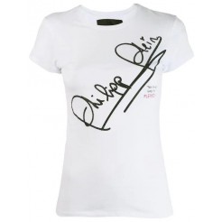 Philipp Plein Logo T-shirt Women 01 White Clothing T-shirts & Jerseys Complete In Specifications