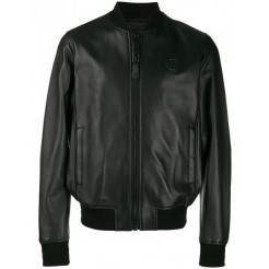 Philipp Plein Logo Bomber Jacket Men 02 Black Clothing Leather Jackets Entire Collection