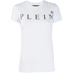 Philipp Plein Printed Logo T-shirt Women 01 White Clothing T-shirts & Jerseys Catalogo