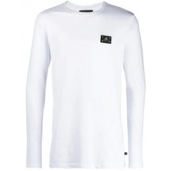 Philipp Plein Logo Plaque Sweatshirt Men 01 White Clothing Sweatshirts Clearance Prices