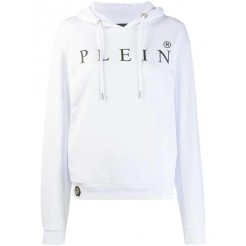 Philipp Plein Logo Print Hoodie Women 01 White Clothing Hoodies Buy Online