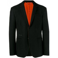 Philipp Plein Contrast Trim Blazer Men 02 Black Clothing Blazers Classic Fashion Trend