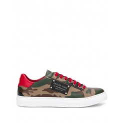 Philipp Plein Camouflage Print Trainers Men Green Shoes Low-tops Cheapest Online Price