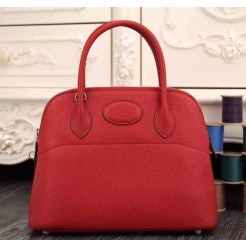 Hermes Bolide 31cm Togo Leather Red Bag