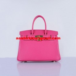 Hermes Birkin 30cm Togo Leather Handbags Rose Golden