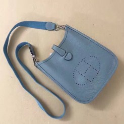 Hermes Mini Evelyne TPM Bag Grey Blue