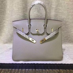 Hermes Birkin 30cm Togo leather Handbags elephant grey gold