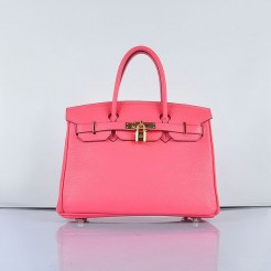 Hermes Birkin 30cm Togo leather Handbags Lip Pink Golden