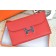 Hermes H Wallet Red Silver