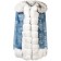 Philipp Plein Fur Trim Denim Jacket Women 07sn Shiny Night Clothing & Shearling Jackets Various Styles