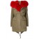 Philipp Plein Fur Trim Parka Women 6513 Military/red Clothing Coats Various Styles