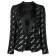 Philipp Plein Multi Logo Tuxedo Blazer Women 02 Black Clothing Blazers Uk Discount Online Sale