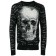 Philipp Plein Multi Logo Skull Intarsia Jumper Men 0201 Black / White Clothing Sweatshirts