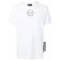 Philipp Plein Logo Patch T-shirt Men 0102 White / Black Clothing T-shirts Discountable Price