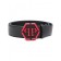 Philipp Plein Logo Buckle Belt Men 0213 Black / Red Accessories Belts Huge Discount