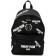 Philipp Plein Logo Print Backpack Men 0201 Black / White Outlet Authentic Quality