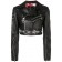 Philipp Plein Cropped Biker Jacket Women 02 Black Clothing Jackets Ever-popular