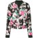 Philipp Plein Floral Print Bomber Jacket Women 02 Black Clothing Jackets Big Discount On Sale