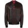 Philipp Plein Zipped Leather Bomber Jacket Men 0213 Black/ Red Clothing Jackets Newest Collection