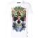 Philipp Plein Studded Abstract Skull T-shirt Men 01 White Clothing T-shirts