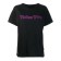 Philipp Plein Rhinestone Logo T-shirt Women 0233 Black+fuchsia Clothing T-shirts & Jerseys In Stock