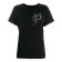 Philipp Plein Sequin Logo T-shirt Women 0201 Black & White Clothing T-shirts Jerseys Discount