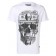 Philipp Plein Crystal Embellished Skull T-shirt Men 01 White Clothing T-shirts