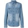 Philipp Plein Distressed Denim Shirt Men 07 Electro Sunset Clothing Shirts Ever-popular