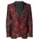 Philipp Plein Dollar Jacquard Blazer Men 0213 Black / Red Clothing Blazers Premier Fashion Designer