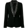 Philipp Plein Crystal Lapel Tuxedo Blazer Women 02 Black Clothing Blazers New York