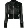 Philipp Plein Cropped Leather Jacket Women 02 Black Clothing Jackets Reliable Quality