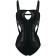 Philipp Plein Rhinestone Embellished Swimsuit Women 02 Black Clothing Swimming Costumes